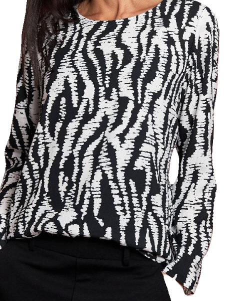 Blusenshirt von Seidel, schwarz/weiß, C3424